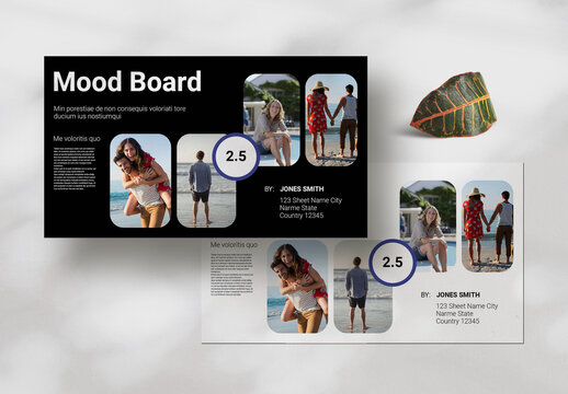 Black White Mood Board Template