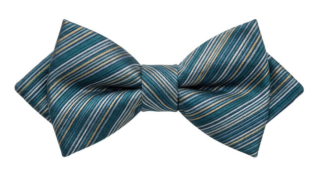 Un &eacute;l&eacute;gant n&oelig;ud papillon bleu sarcelle avec un motif &agrave; rayures diagonales fines, id&eacute;al pour les tenues de soir&eacute;e formelles, les mariages ou les &eacute;v&eacute;nements professionnels sophistiqu&eacute;s.