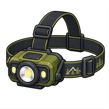 Camping Headlamp with Adjustable Outdoor Strap