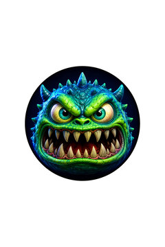 green dragon head monster 