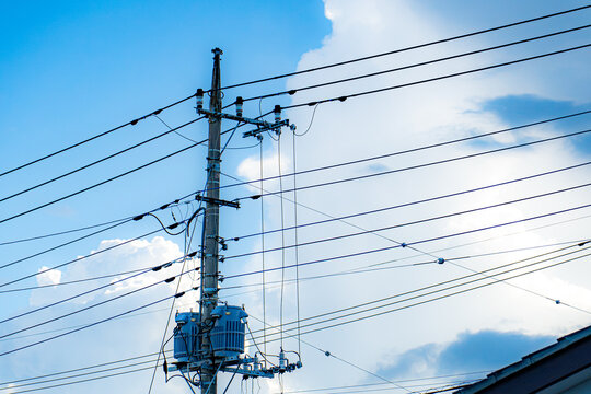 夏の電柱