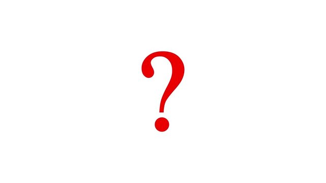 glowing Question marks icon animation on white background. Question marks icon and Questioning problem concept animation.