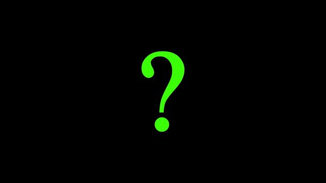 glowing Question marks icon animation on white background. Question marks icon and Questioning problem concept animation.
