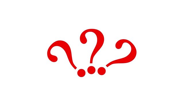 question mark animation pop up question mark flat and alpha looping 4k question mark confused dizzy