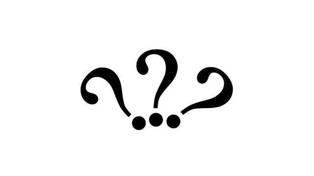 question mark animation pop up question mark flat and alpha looping 4k question mark confused dizzy