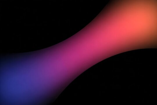 Abstract Neon Gradient Wave on Black Background &ndash; Colorful Glowing Light Energy Design