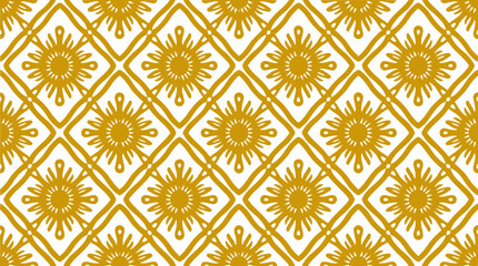 Fototapeta premium Golden Sunburst Diamond Pattern on White Background Decorative Geometric Design