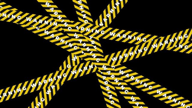 Caution tape Crossed Caution Tape Cluster Particle Glow alert loop