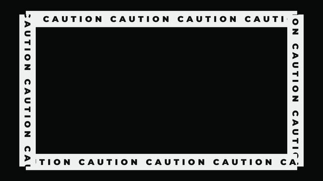 Pulsing warning tape border glow loop