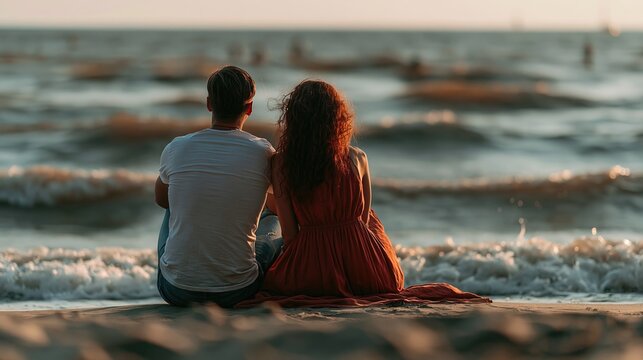 Lovers on the Beach: A Serene June Escape