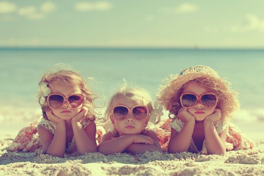 Joyful Kids Playing in a Beautiful Summer Day