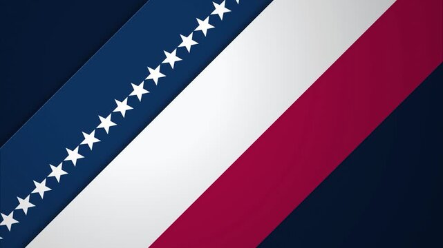 American flag patriotic diagonal stripes with stars for labor day modern flat geometric abstract graphic illustration background for social media marketing