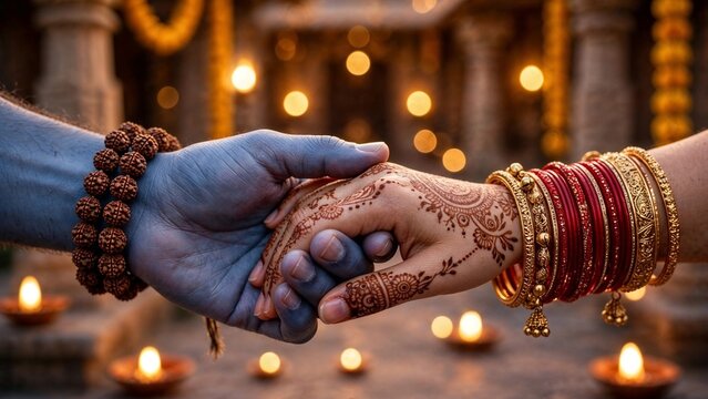 Shiva and Parvati Hands Unite in Traditional Mahashivratri Pradosh Vrat