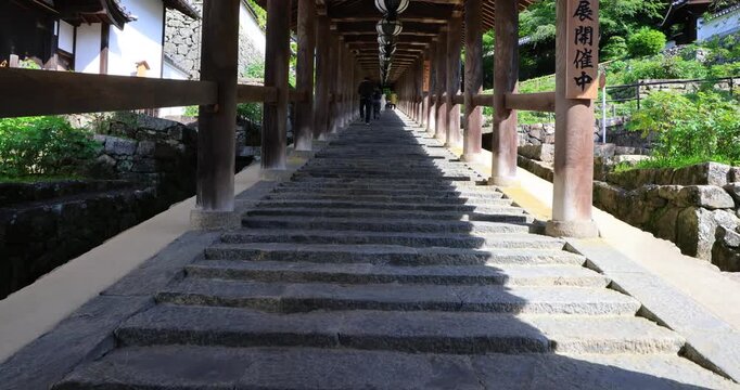 大和國長谷寺の登廊を歩く　奈良県
