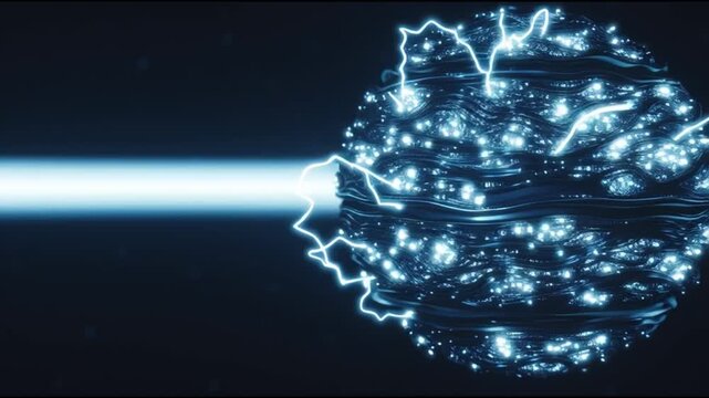 Futuristic Virtual Reality User Controlling Digital Energy