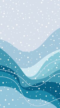Falling snow creating winter waves abstract background