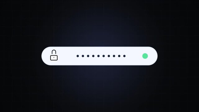 Password Reset Security Animation with Lock, Verification and Secure Account Workflow