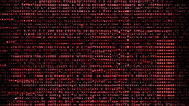 Abstract Digital Data Structure with Glowing Particles