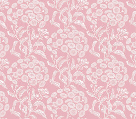 Fototapeta premium seamless pattern with pink flowers