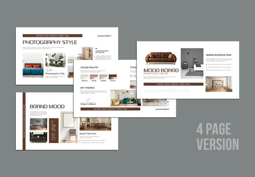 Mood Board Template for Creative Branding and Visual Inspiration