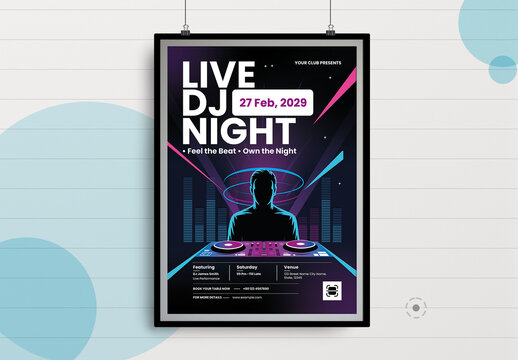 Live DJ Night Flyer Layout