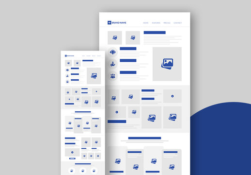 Landing Page Wireframe Template