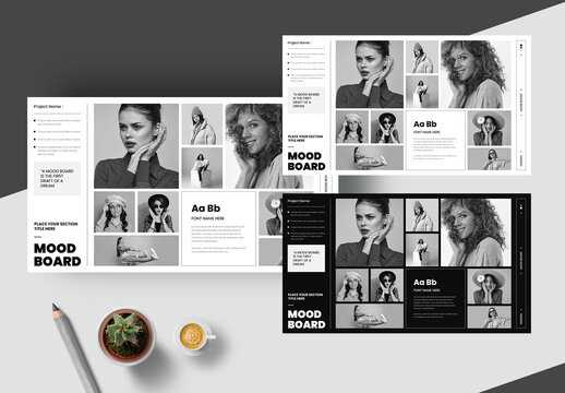 Modern Mood Board Template Layout