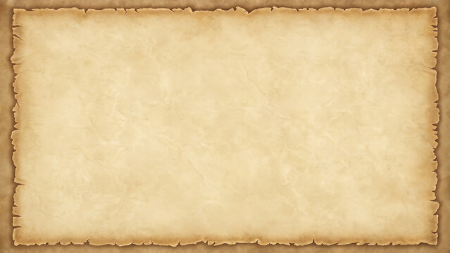 Old vintage parchment paper background with torn edges