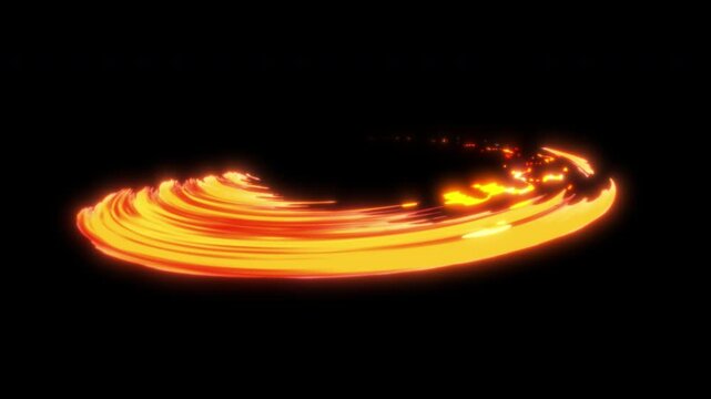 手描きアニメ風の赤い火属性の斬撃による攻撃エフェクト
