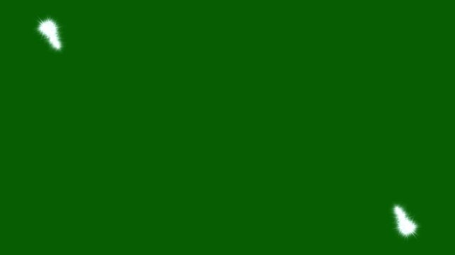 White sparkle glitter star trail with magical fairy dust glow, sparkling starry line effects video on green screen background. 4k loop, fairy sparkle particles, twinkling glitter stars line