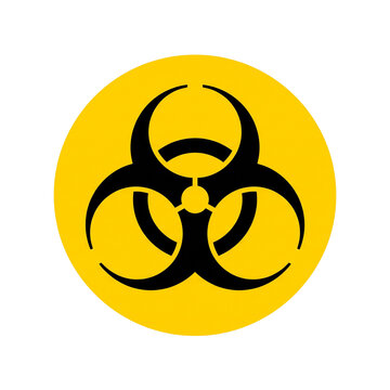 Biohazard warning symbol icon isolated on transparent background for safety and hazard signage