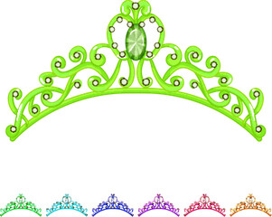 princess tiara crown cartoon. princess tiara crown sign colorful illustration © PikePicture