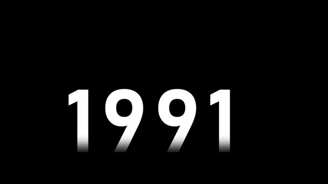 Fast time lapse speed timer showing years changing from 1930 to 2020 on dark background representing historical progress future transition decades passing rapid chronology visual animation and time 4k