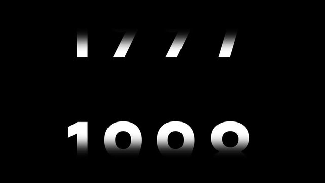 Fast time lapse speed timer showing years changing from 1930 to 2030 on dark background representing historical progress future transition decades passing rapid chronology visual animation and time.