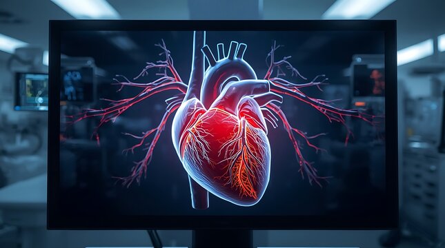 Photorealistic Human Heart With Advanced Cardiovascular Imaging Technology