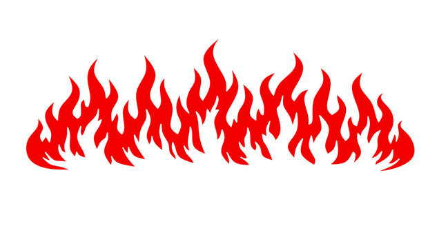 Flames illustration red fire vector.