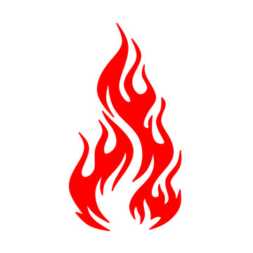 Flames illustration red fire vector.