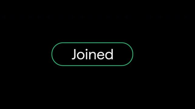 Animated Join to Joined Button Click Interaction UI Motion Graphic Overlay