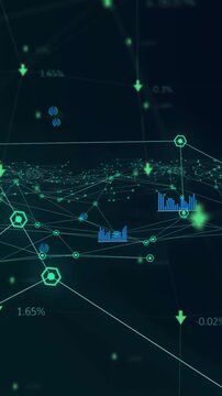 Animation of statistics recording over network of connections