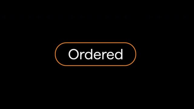 Animated Order to Ordered Button Click Interaction UI Motion Graphic Overlay