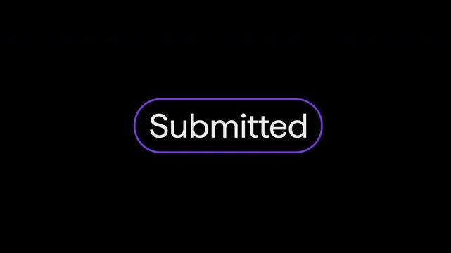 Animated Submit to Submitted Button Click Interaction UI Motion Graphic Overlay