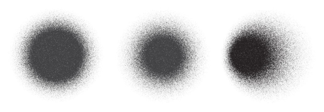 Noise grain background. Halftone grain noise. Spray grainy textured. Round dot work pattern.
