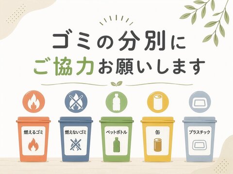 ゴミの分別にご協力お願いします