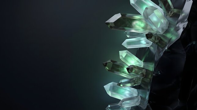 Futuristic crystal login background