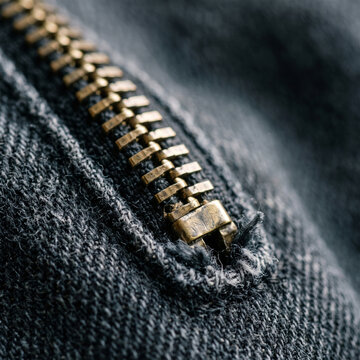close up of zipper