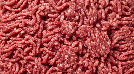 Obraz premium Fresh Raw Ground Beef Meat Texture Close Up Background