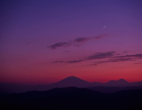 purple mountain sunset