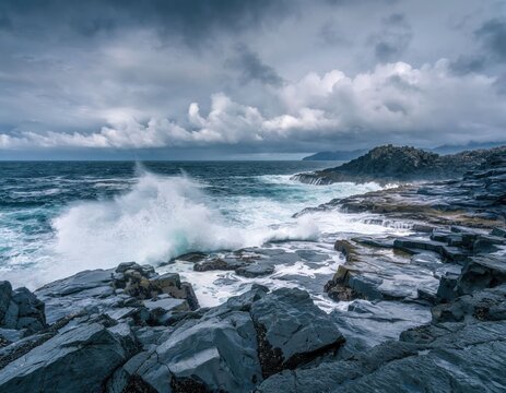 Rocky ocean coast