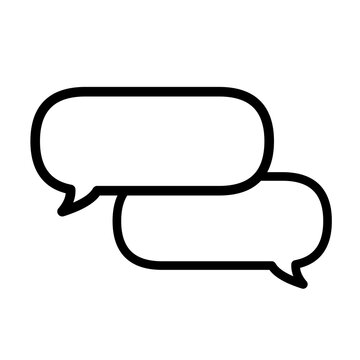 文字を入れられる空白の吹き出しアイコン
