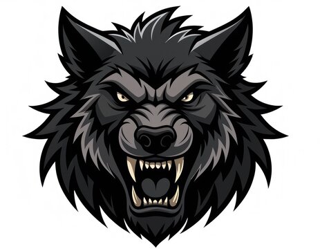Black Wolf Mascot